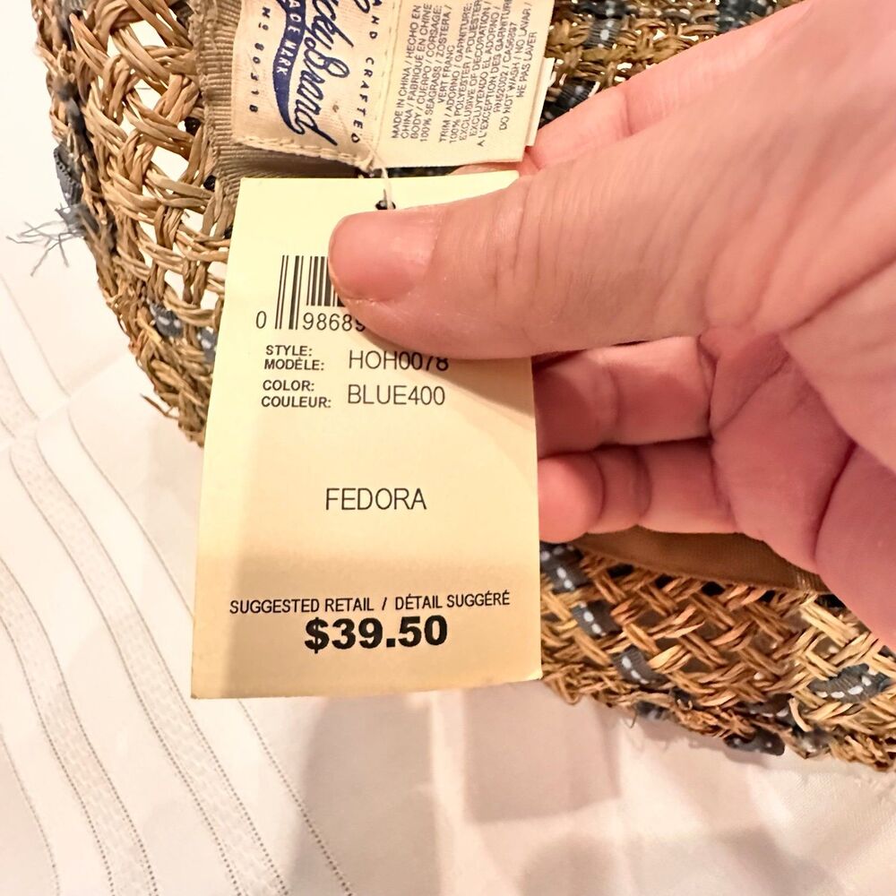 Lucky Brand Ombre Straw Fedora Hat